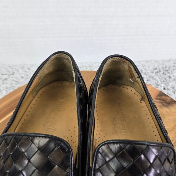 Paul Fredrick Mens 9.5 Brown Checkered Woven Casual Lifestyle Loafer Dress Shoe main image 5